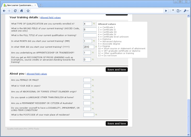 Intelligent data entry screens